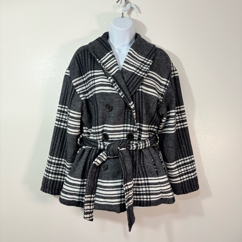 JouJou Plaid Double-Breasted Women's Jacket SzM Classic Preppy Academia